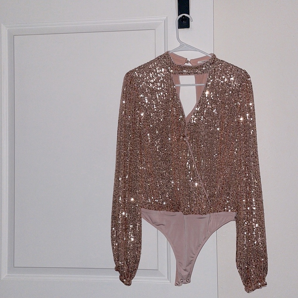 NWOT Tularosa Dasha sequined bodysuit